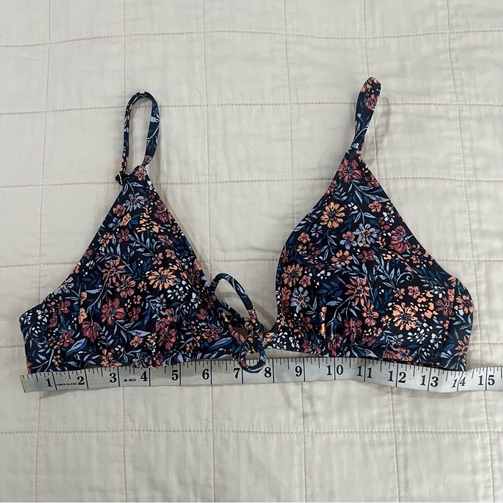 Xhilaration Floral Triangle Bikini Top Size Large - Picture 5 of 8